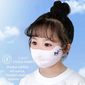 Dječja maska za UV zaštitu od ice silk, lagana i prozračna, periva za djevojčice