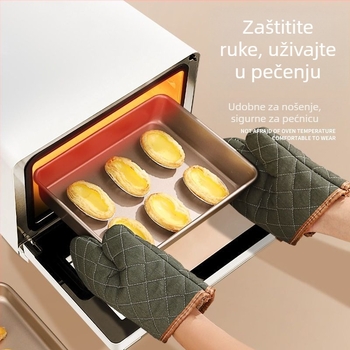 Visokotemperaturne kuhinjske rukavice za pećenje, debeli rukavice za pećnicu za rukovanje vrućim posudama i korištenje mikrovalne