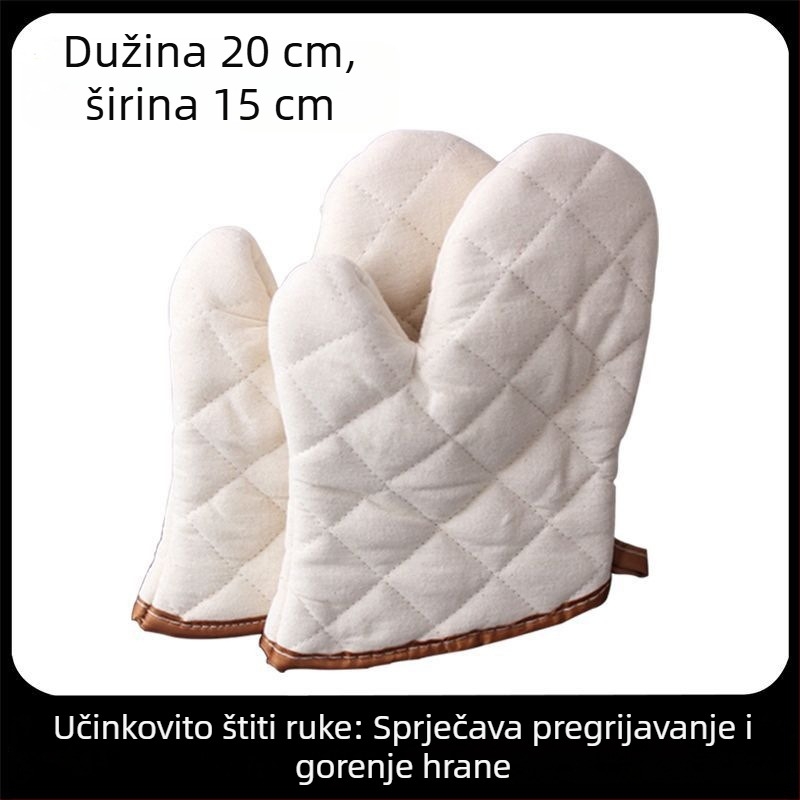 Rukavice otporne na visoke temperature za pečenje i roštilj, debeli izolirani kuhinjski rukavici za pećnicu i mikrovalnu
