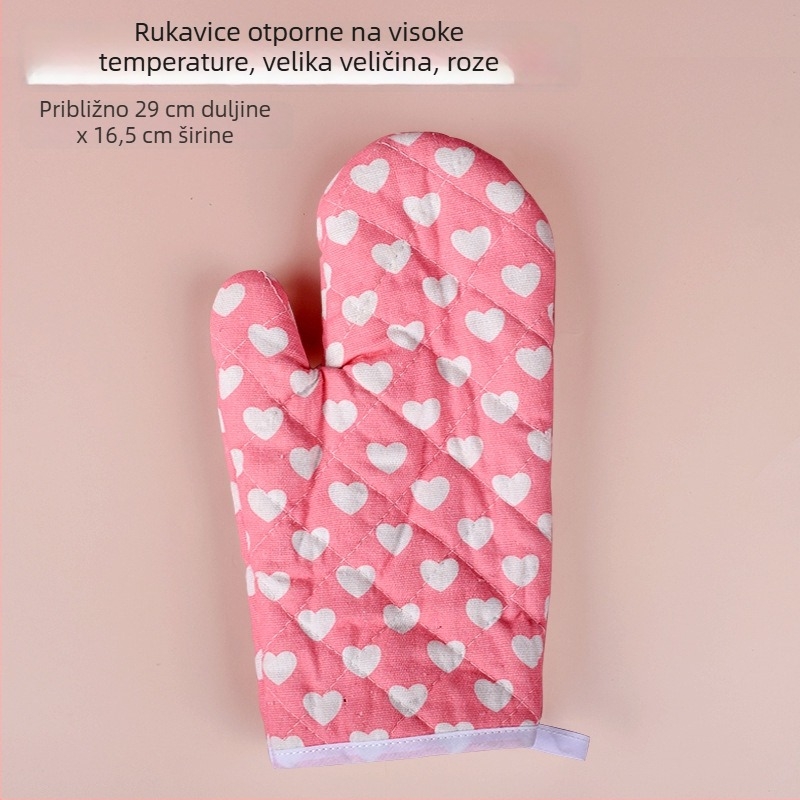 Rukavice otporne na visoke temperature za pečenje i roštilj, debeli izolirani kuhinjski rukavici za pećnicu i mikrovalnu
