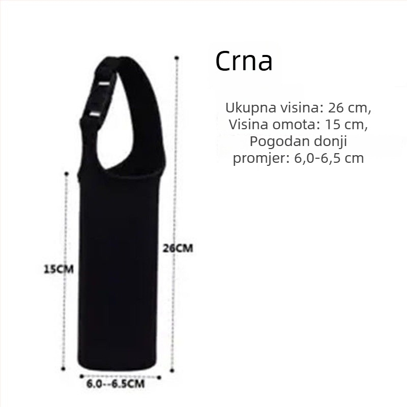 Univerzalna zaštitna navlaka za staklene čaše s izolacijom i naramenicom, otporna na pad i toplinu, dodatak za putovanje preko ramena