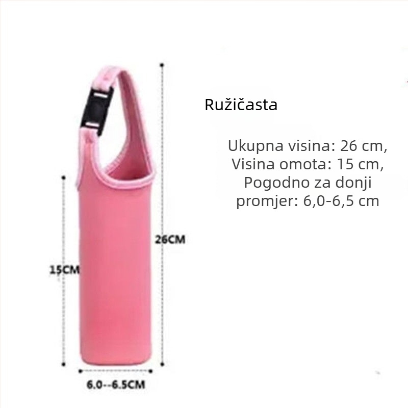 Univerzalna zaštitna navlaka za staklene čaše s izolacijom i naramenicom, otporna na pad i toplinu, dodatak za putovanje preko ramena