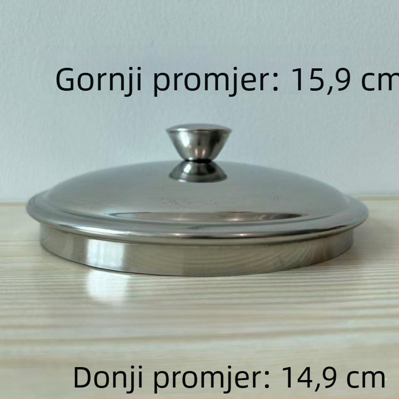 Poklopac za šalice od 304 nehrđajućeg čelika, univerzalni poklopac za šalice i čajnik, okrugli zaštitni poklopac protiv prašine, izdržljiv i dugotrajan