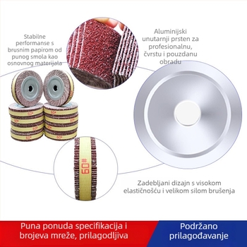 Polirni flap kotač od nehrđajućeg čelika s aluminijevim oksidom za uklanjanje oksida