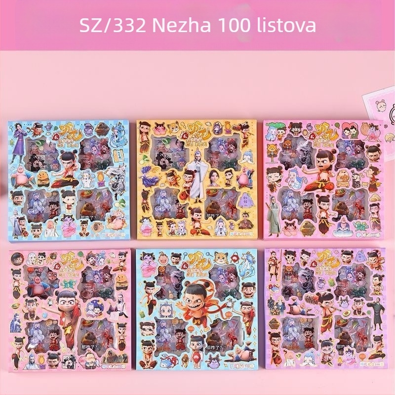 Naljepnice za dnevnik Shan Hai Jing, kutija poklon, 100 listova, DIY 2D crtani kreativni dnevnički ukrasi