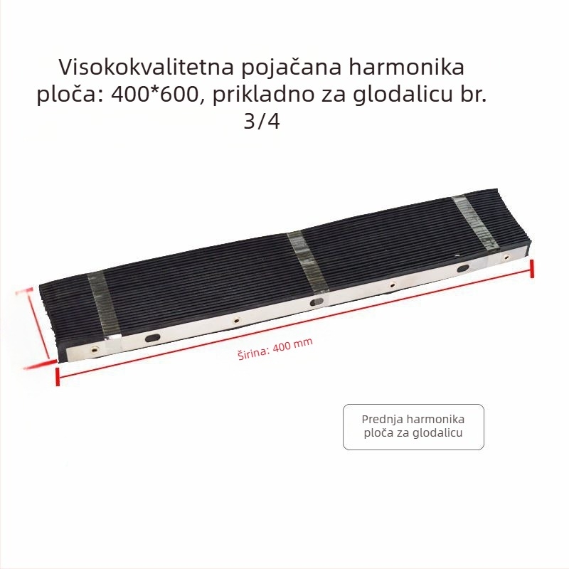 Zaštitni pokrov točne freze s gumiranim harmonika panelom, štit za strug i kopče za kabelske linije