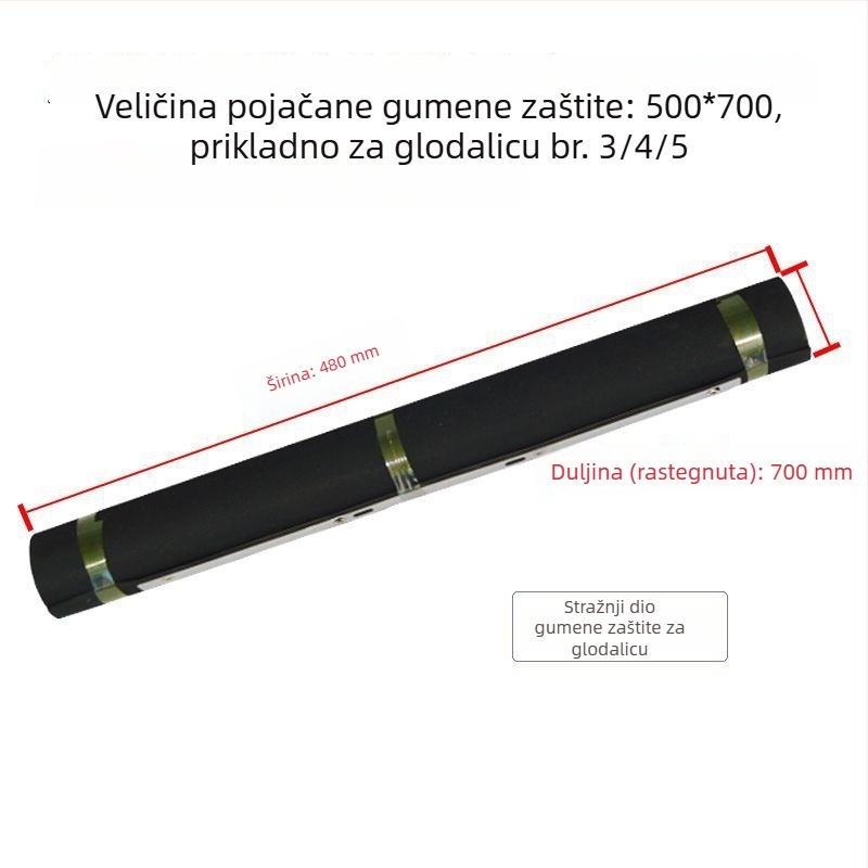 Zaštitni pokrov točne freze s gumiranim harmonika panelom, štit za strug i kopče za kabelske linije