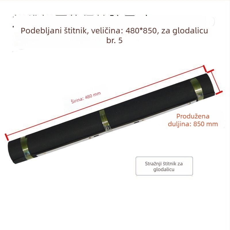 Zaštitni pokrov točne freze s gumiranim harmonika panelom, štit za strug i kopče za kabelske linije