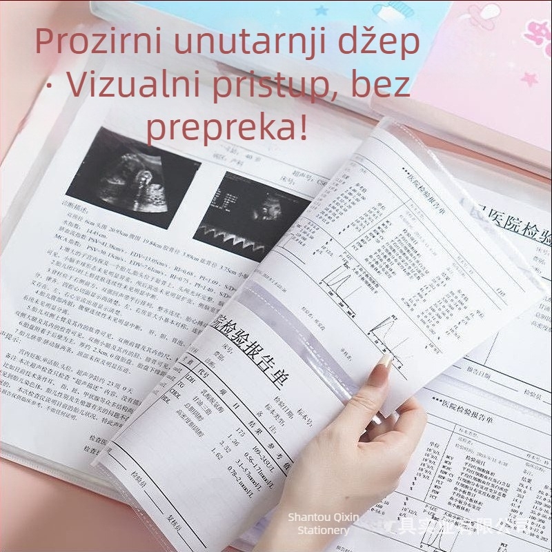 Organizator trudnoće i prenatalnih zapisa – dosje A4/A5, pohrana ultrazvučnih nalaza
