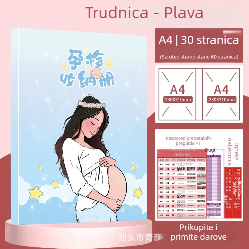 Organizator trudnoće i prenatalnih zapisa – dosje A4/A5, pohrana ultrazvučnih nalaza