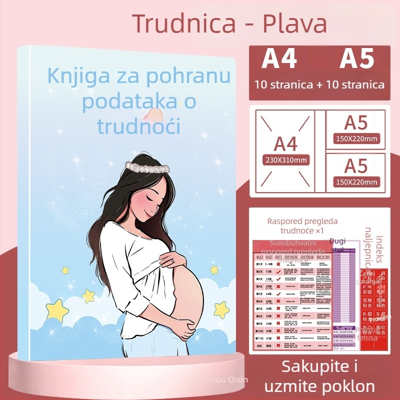 Organizator trudnoće i prenatalnih zapisa – dosje A4/A5, pohrana ultrazvučnih nalaza