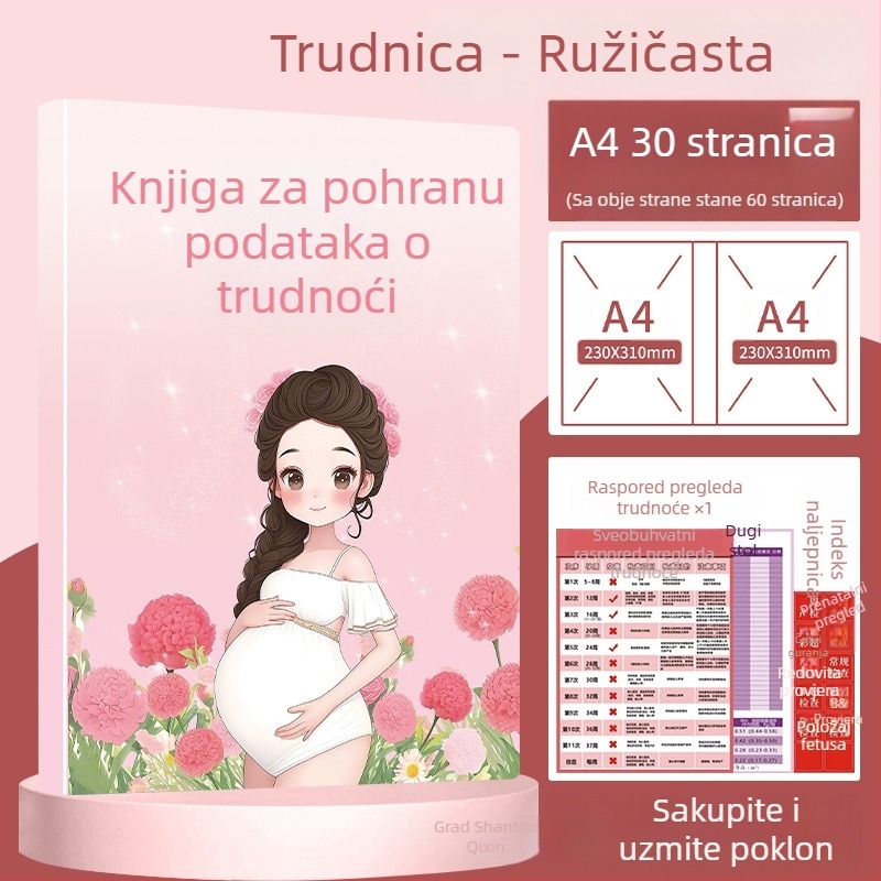 Organizator trudnoće i prenatalnih zapisa – dosje A4/A5, pohrana ultrazvučnih nalaza