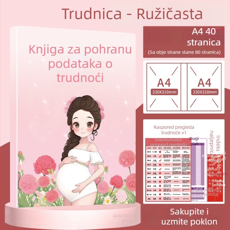 Organizator trudnoće i prenatalnih zapisa – dosje A4/A5, pohrana ultrazvučnih nalaza