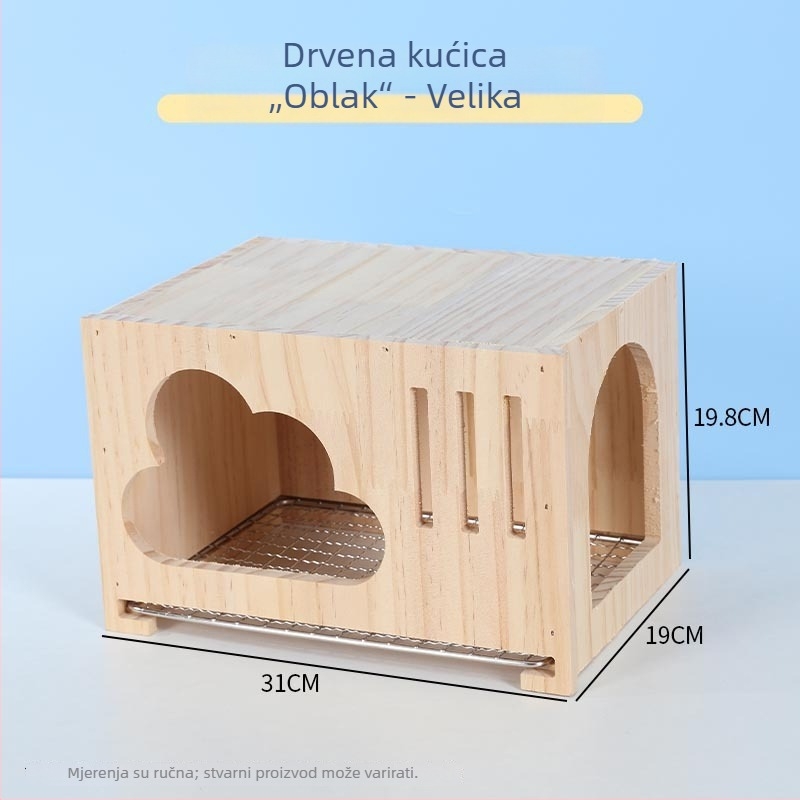 Prozračno gnijezdo papagaja, mala drvena kućica, osvježavajuće gnijezdo za papagaje, gnijezdo za spavanje visoke estetike, pogodno za ljeto papagajima, univerzalna dekoracija kaveza