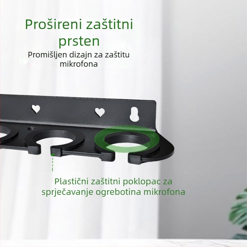 Zidni držač za mikrofone – višenamjenski anti-vibracijski nosač za žične i bežične mikrofone