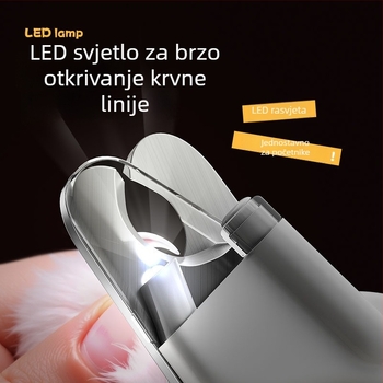 Škare za nokte mačaka i psa sa svjetlom, alat za njegu noktiju za početnike, vodič krvne linije, za kućne ljubimce