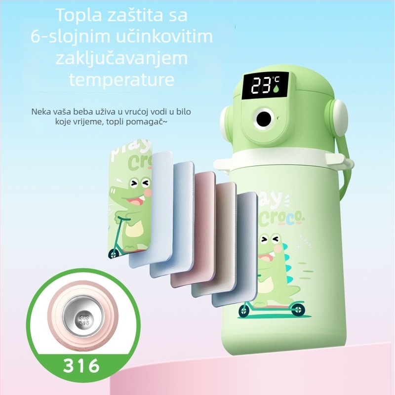 Dječji termos s zaključavanjem otiska prsta i prikazom temperature