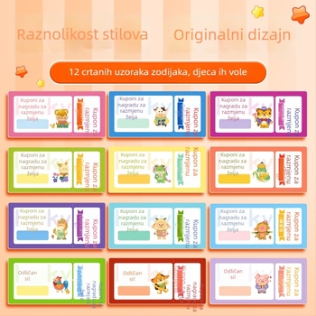 Set kartica nagrada za dobre navike djece uz kartice želja učitelja