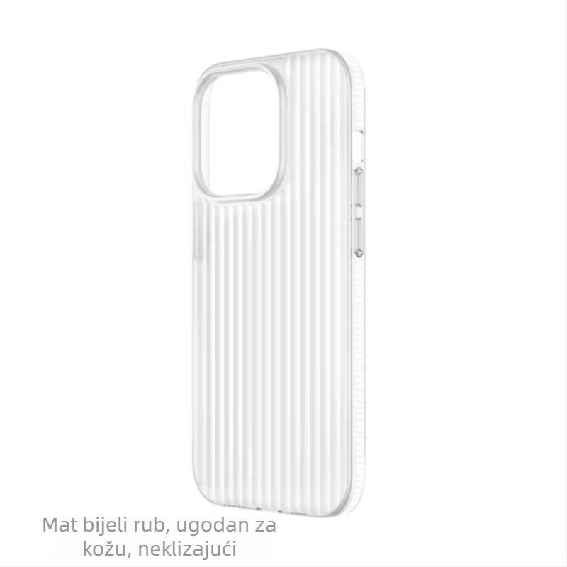 Čvrsti kućište s valovitom teksturom, mat, magnetsko pričvršćivanje, za iPhone 17 i iPhone 16 Pro Max, minimalistički dizajn.