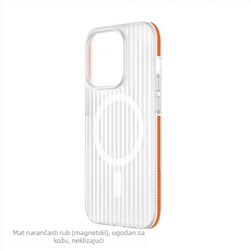Čvrsti kućište s valovitom teksturom, mat, magnetsko pričvršćivanje, za iPhone 17 i iPhone 16 Pro Max, minimalistički dizajn.