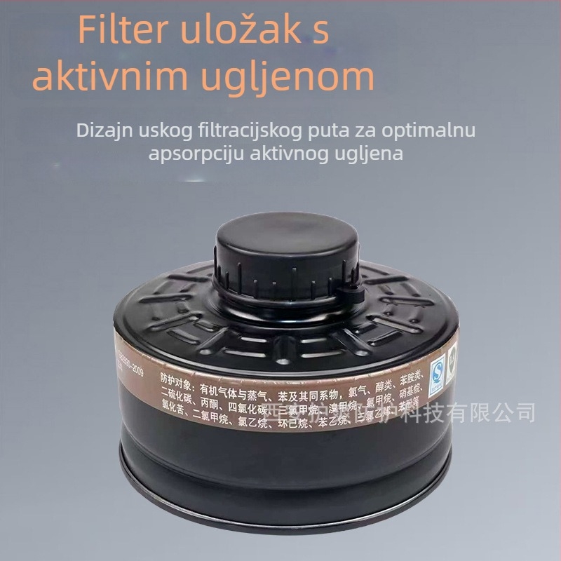 RD40 sučelje kanistera filtra plinova s aktivnim ugljenom za NH3, CO i H2S