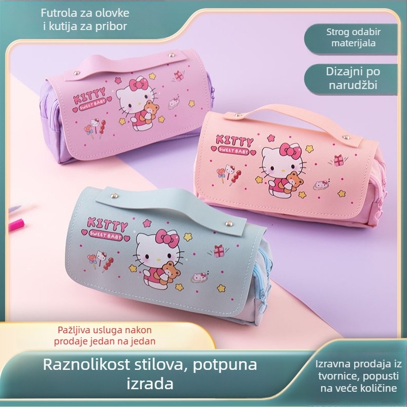 Dječji višenamjenski neseser za olovke, velik kapacitet, moderan školski neseser za učenice osnovne i srednje škole