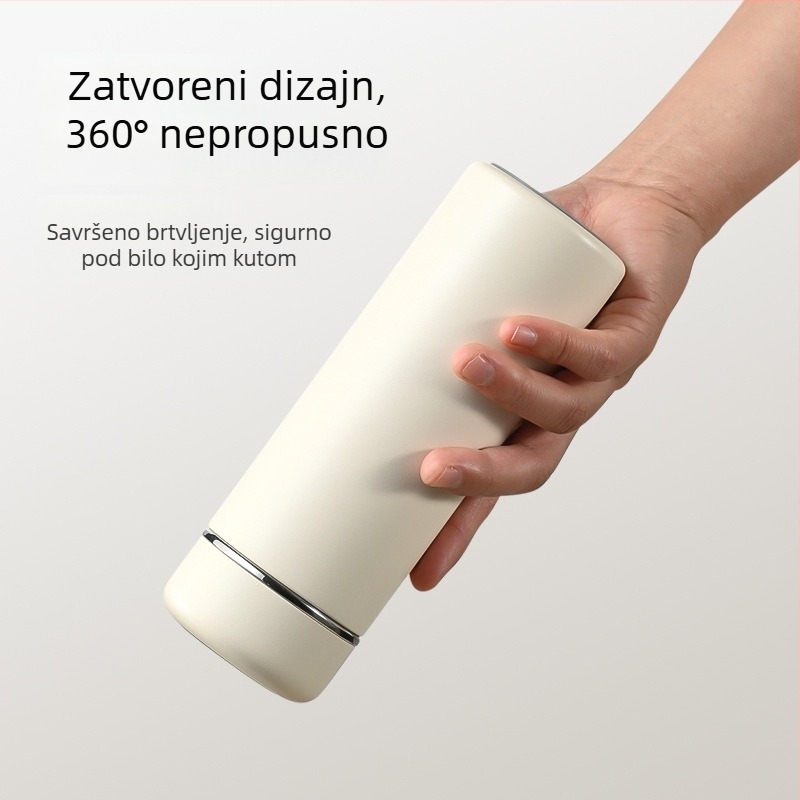 316 nehrđajući čelik mini prijenosni termos za žene s drškom – kompaktna šalica za čaj s pretincem za čaj