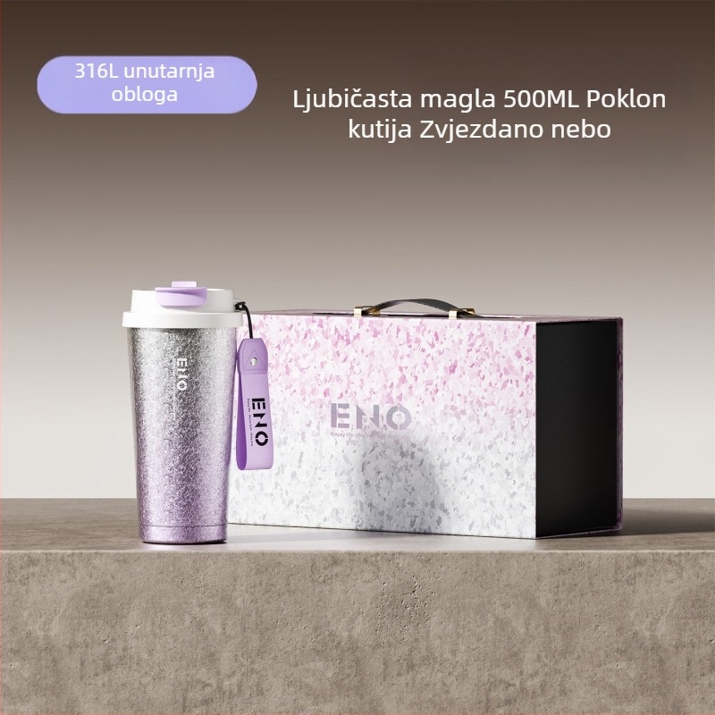 Izolirana šalica za žene, 2026 novi model, velika kapaciteta sa slamkom, prijenosna šalica za kavu