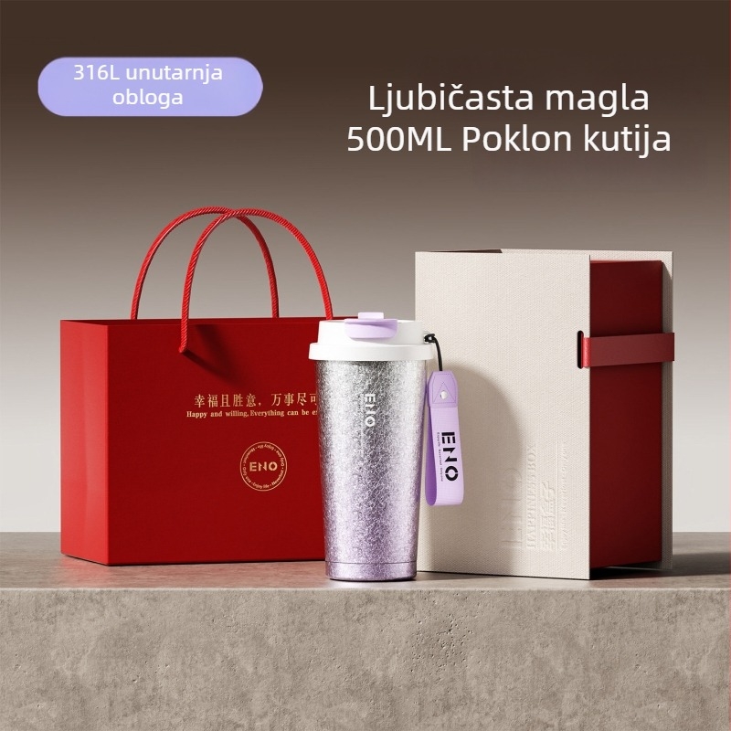 Izolirana šalica za žene, 2026 novi model, velika kapaciteta sa slamkom, prijenosna šalica za kavu