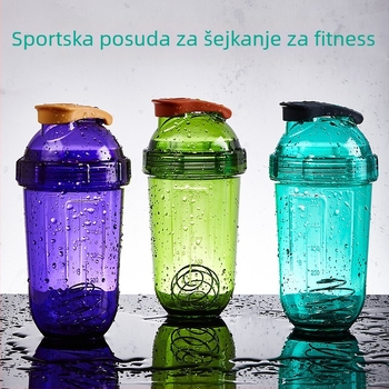 Banana shaker šalice za miješanje proteina u prahu, s mjernom skalom, velika kapaciteta, plastična prijenosna shaker boca, protiv curenja