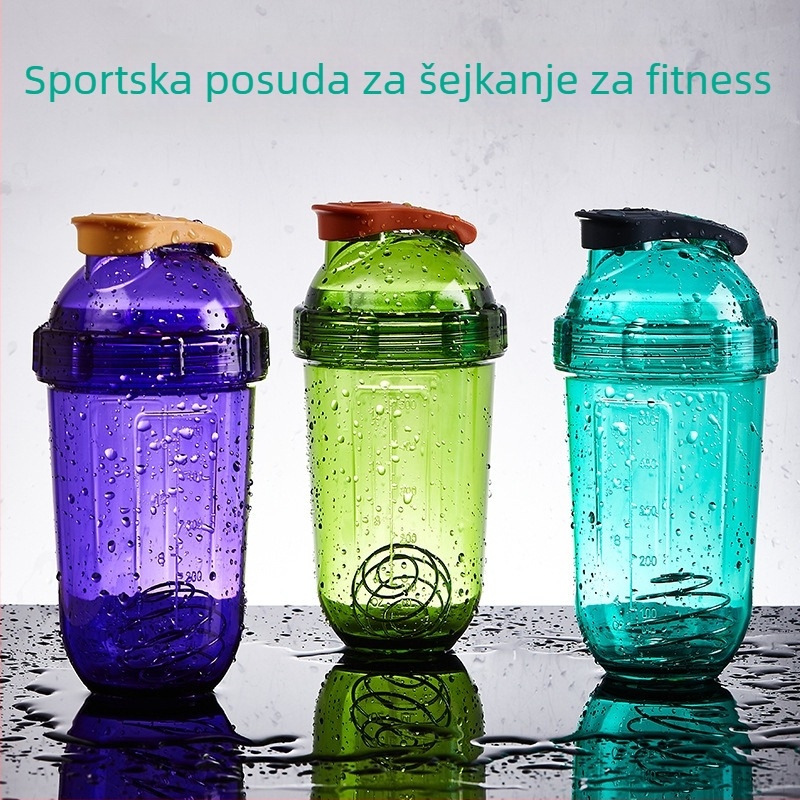 Banana shaker šalice za miješanje proteina u prahu, s mjernom skalom, velika kapaciteta, plastična prijenosna shaker boca, protiv curenja