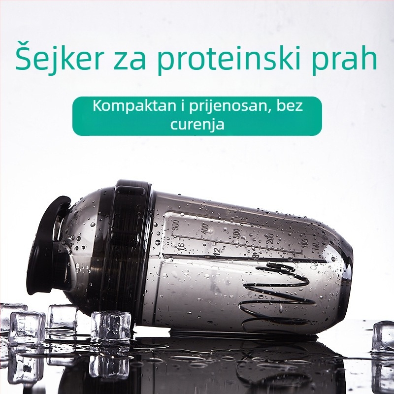 Banana shaker šalice za miješanje proteina u prahu, s mjernom skalom, velika kapaciteta, plastična prijenosna shaker boca, protiv curenja