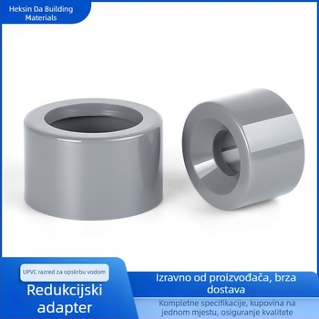 UPVC reduktor spoj za vodovod, svjetlosive boje, otporan na kiseline i lužine, s punjenjem jezgre, 25×20 mm