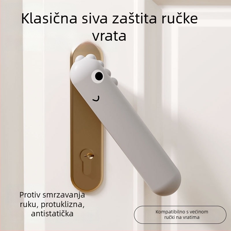 Dinosaure tematski set zaštitnih silikonskih kućišta za kvaku vrata, tri dijela, zaštita od sudara i statičnosti, tihi rad