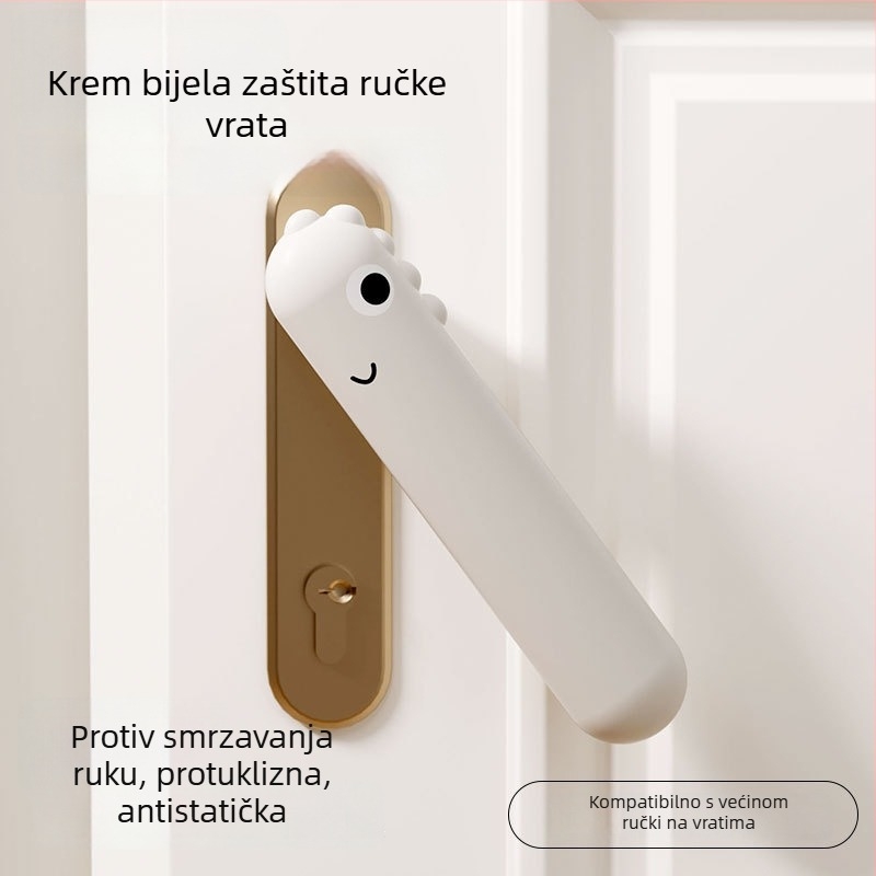 Dinosaure tematski set zaštitnih silikonskih kućišta za kvaku vrata, tri dijela, zaštita od sudara i statičnosti, tihi rad