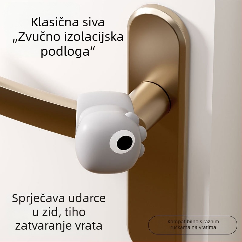 Dinosaure tematski set zaštitnih silikonskih kućišta za kvaku vrata, tri dijela, zaštita od sudara i statičnosti, tihi rad