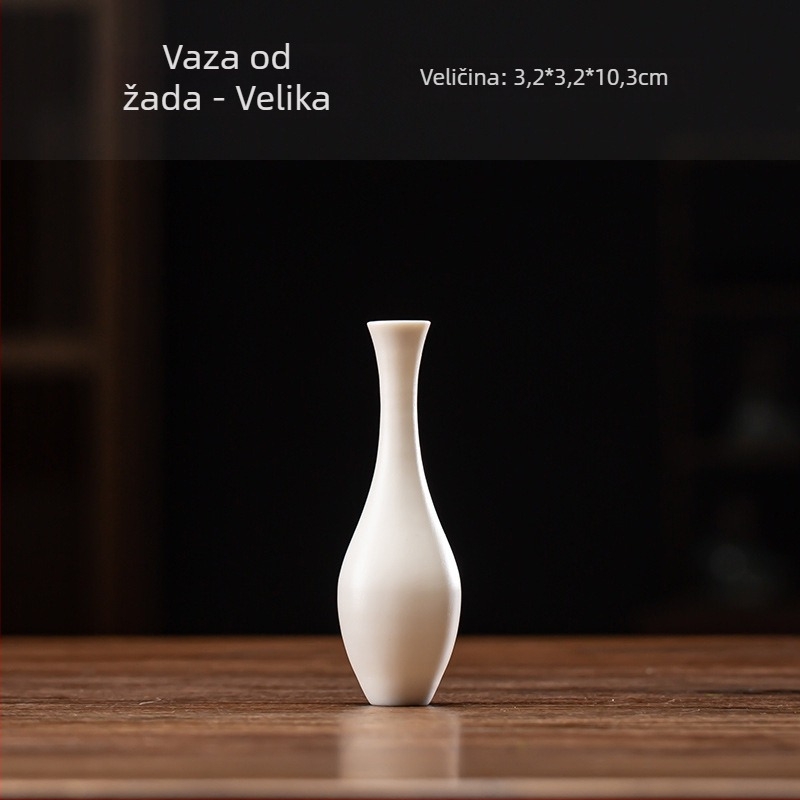 Guanyin boca od bijele porcelane – keramička dekoracija za hidroponiju i suho cvijeće, stolni ukras dnevnog boravka