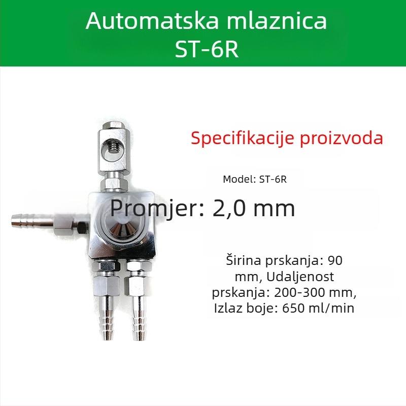 ST-6 mlaznica za automatski sprej-pistolj za bojenje; ST-5 pneumatska mlaznica visoke atomizacije za stroj za blister