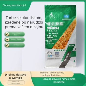 Laminirana plastična tkanina vrećica za gnojiva, hranu i hranjivo tlo, višebojna otisak, otpornost na vlagu