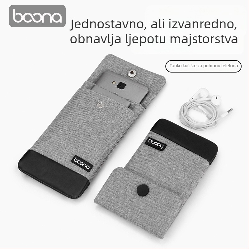 Baona Torba za pohranu power banke, zaštitna torbica za telefon i slušalice – otporna na udarce i vodootporna