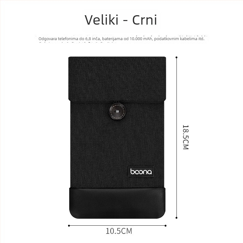 Baona Torba za pohranu power banke, zaštitna torbica za telefon i slušalice – otporna na udarce i vodootporna