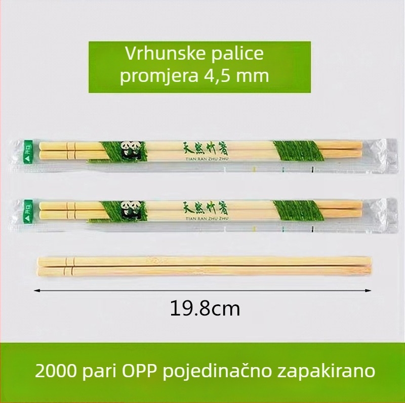 Jednokratne bambus štapići, individualno pakirani ili u većim pakiranjima, za hotele, ugostiteljstvo i brzu prehranu.
