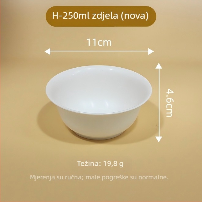 Jednokratna zdjela od rižine ljuske, 350 ml, debeli zidovi, pogodna za juhu