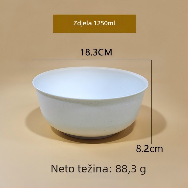 Jednokratna zdjela od rižine ljuske, 350 ml, debeli zidovi, pogodna za juhu