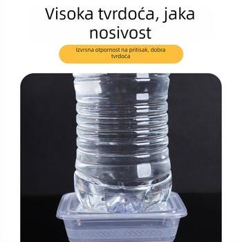 Pravokutna jednokratna kutija za dostavu, proziran plastični materijal, prehrambena kvaliteta, 300 komada