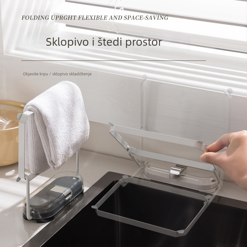 Držač otjecanja s usisnom čašom za ostatke i kuhinjski otpad, jednokratna mrežasta vrećica