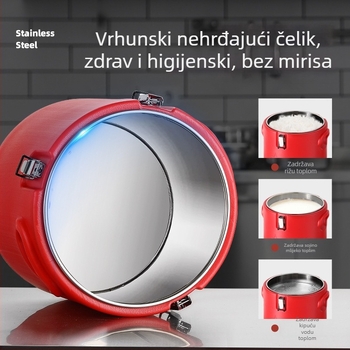 PE izolirana kanta velikog kapaciteta (6 L), za kućnu upotrebu, dugo zadržava toplinu juhe i kaše, kanta za hranu za kantinu, kanta za kupanje stopala, pogodna za ulicu