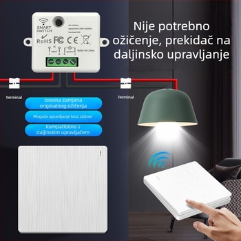 Bežični modul prekidača za kućno osvjetljenje s daljinskim upravljanjem, bez kablova, pametni dom