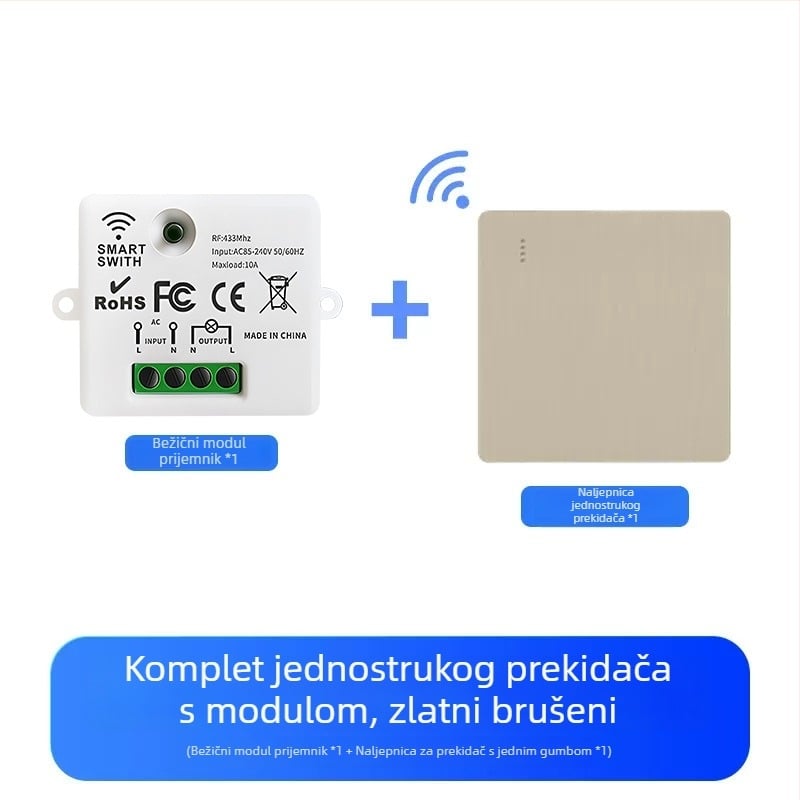 Bežični modul prekidača za kućno osvjetljenje s daljinskim upravljanjem, bez kablova, pametni dom