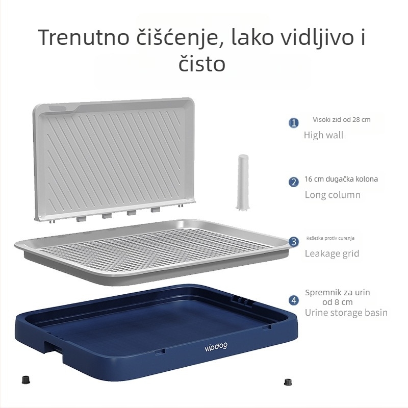 Automatska pseća toaletna za velike, srednje i manje pse, ekstra velika veličina